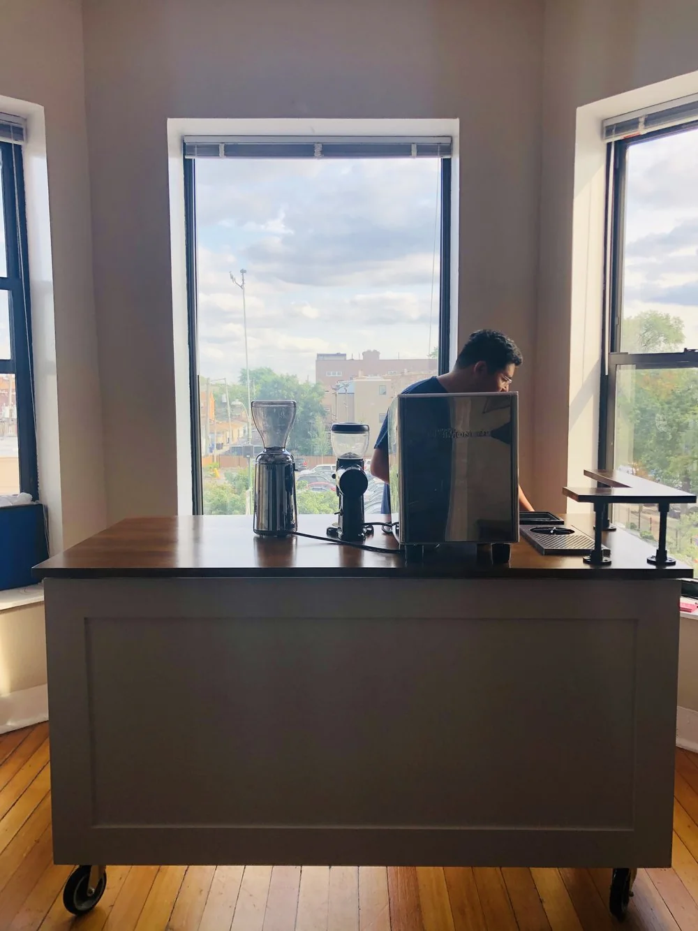 Coffee cart catering at an event