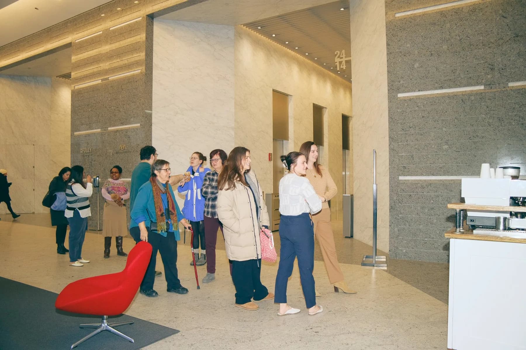 321 N Clark Hines Coffee Social Coffee Lineup Lobby
