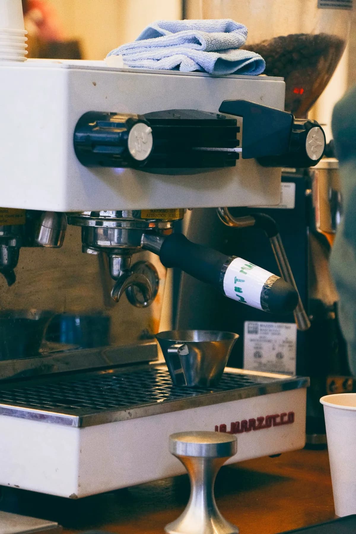 Closeup of Espresso Machine Setup at Hines Coffee Event