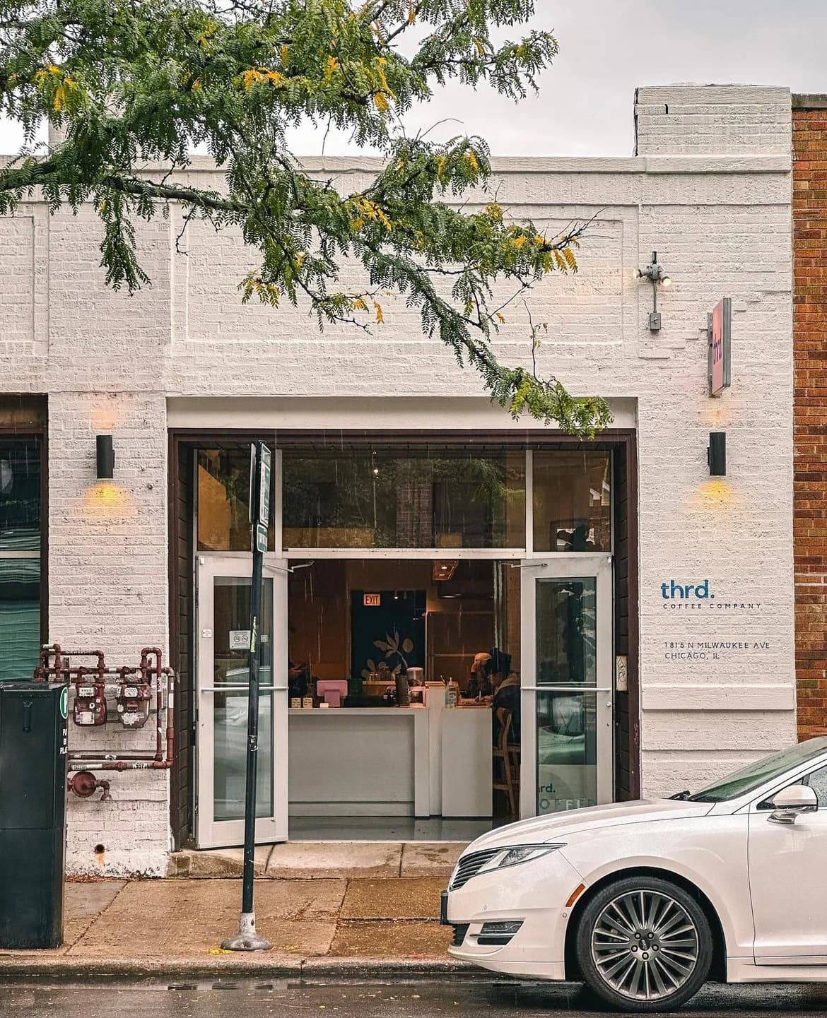 Inside the Thrd Coffee shop in Bucktown, Chicago