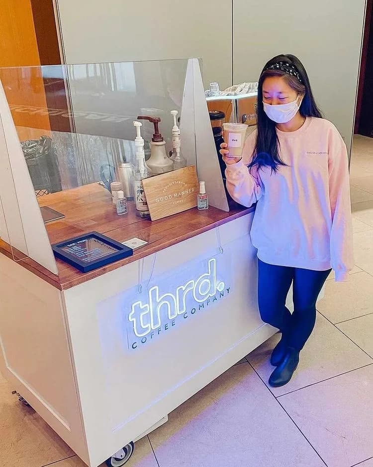 Thrd mobile coffee cart indoor event